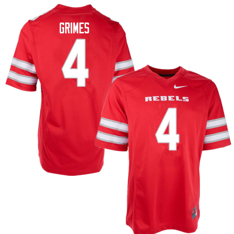Men #4 Randal Grimes UNLV Rebels College Football Jerseys Sale-Red